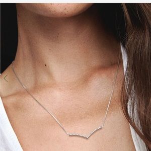 Sterling silver wishbone necklace